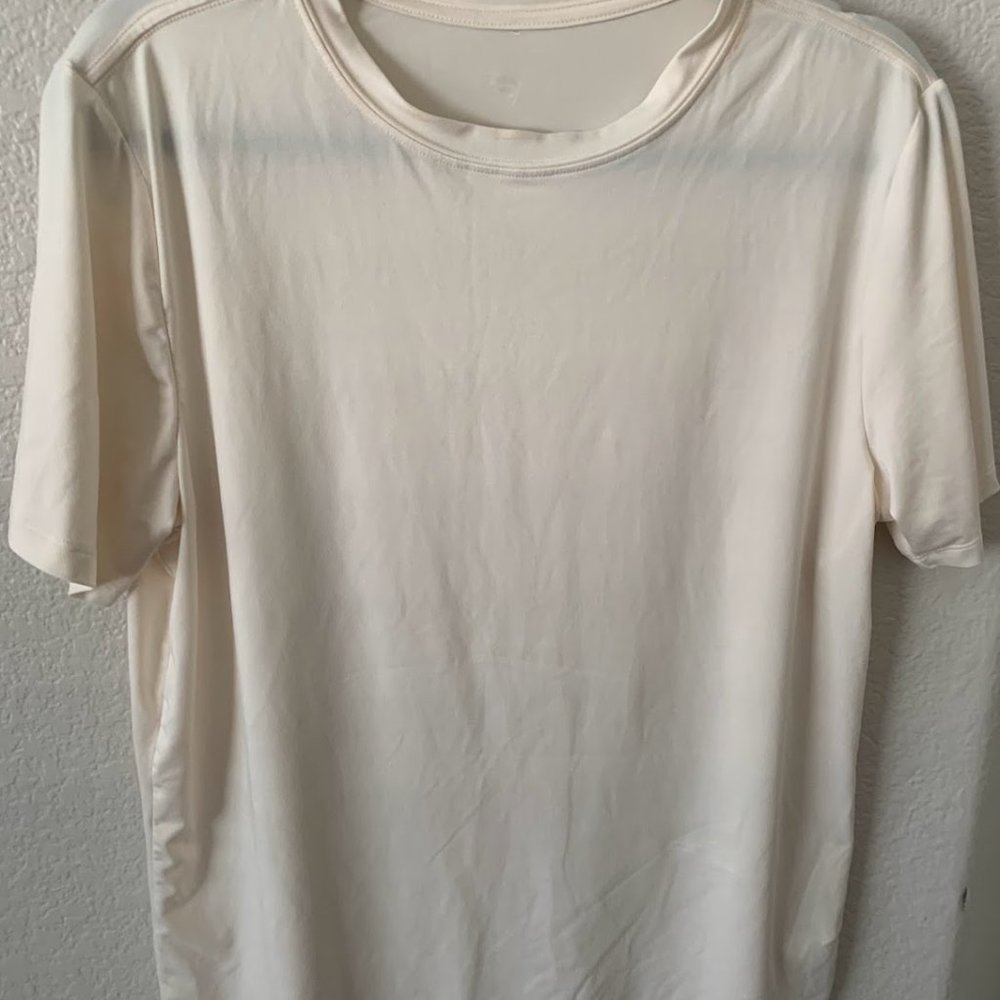 fabletics moisture wicking cream workout top